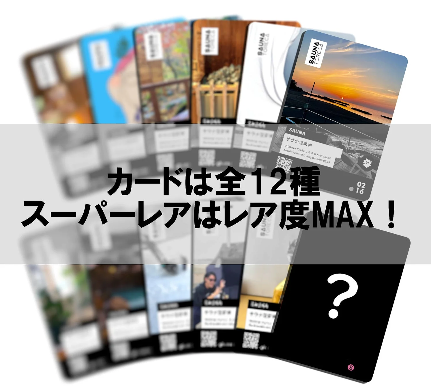 カードは全12種 スーパーレアはレア度MAX!