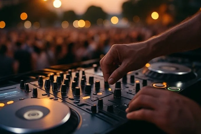 DJライブとレコード販売のイメージ